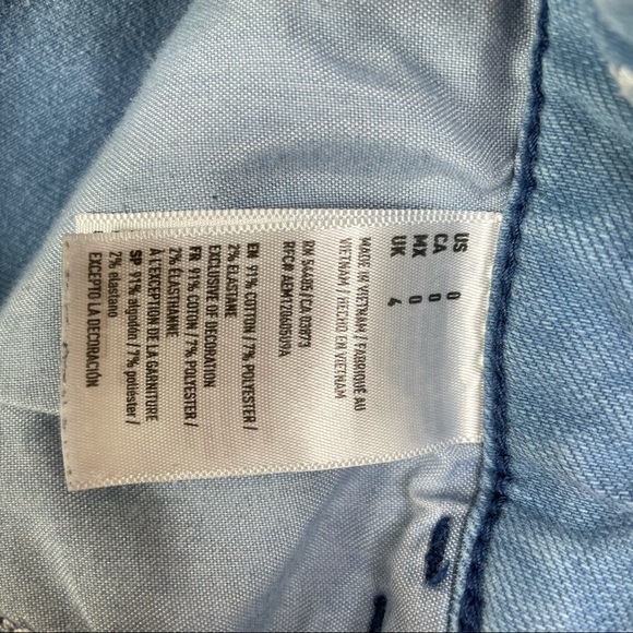 American Eagle Outfitters Hi Rise Shortie Blue 0 - Picture 5 of 8